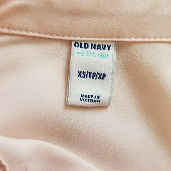 Old Navy Womens Blush Pink Sheer Button Front Blou - Picture 6 of 8